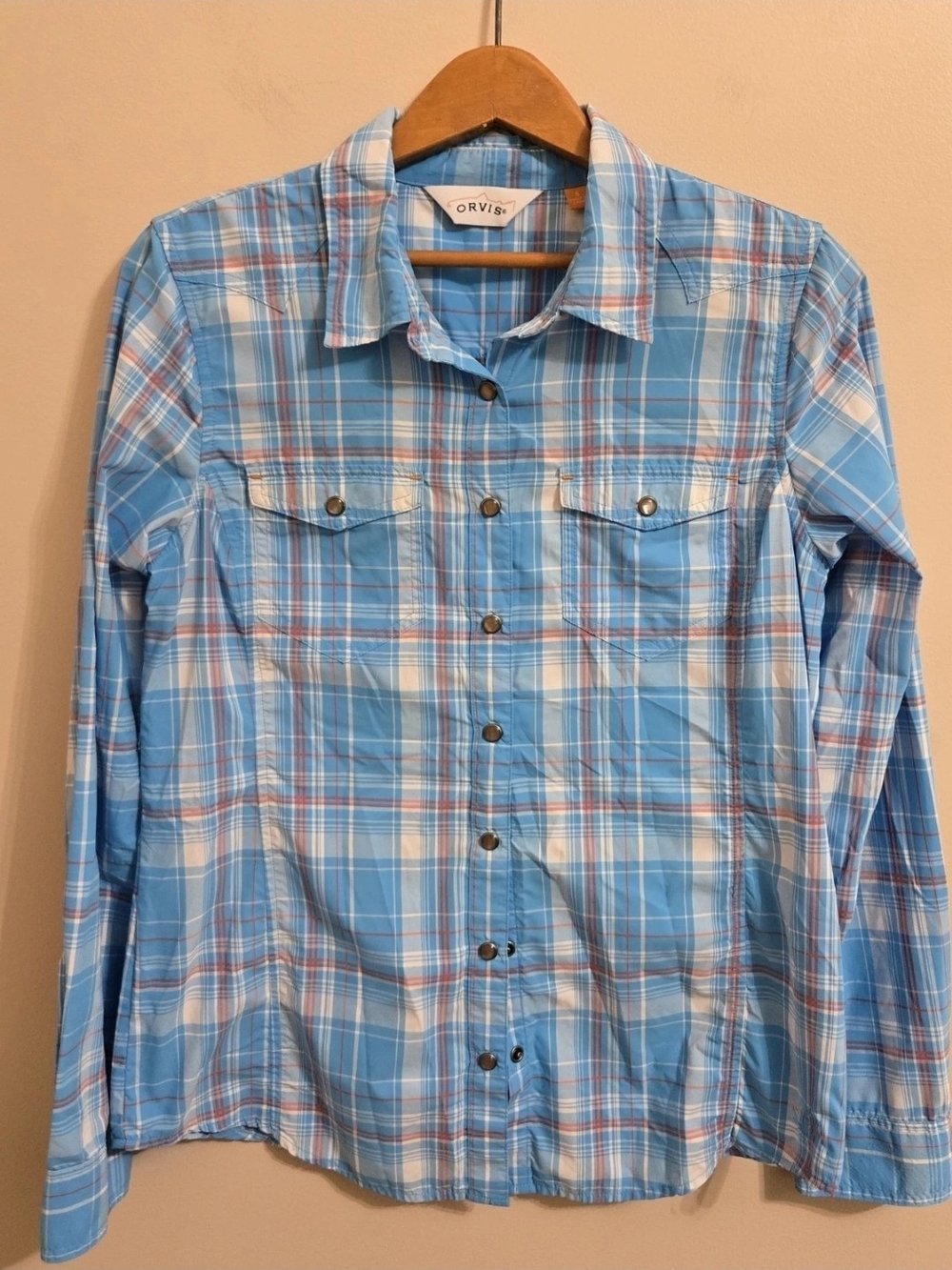 Orvis Womens Plaid Tech Trail Long Sleeve Shirt Size S NWOT Outdoor Hiking